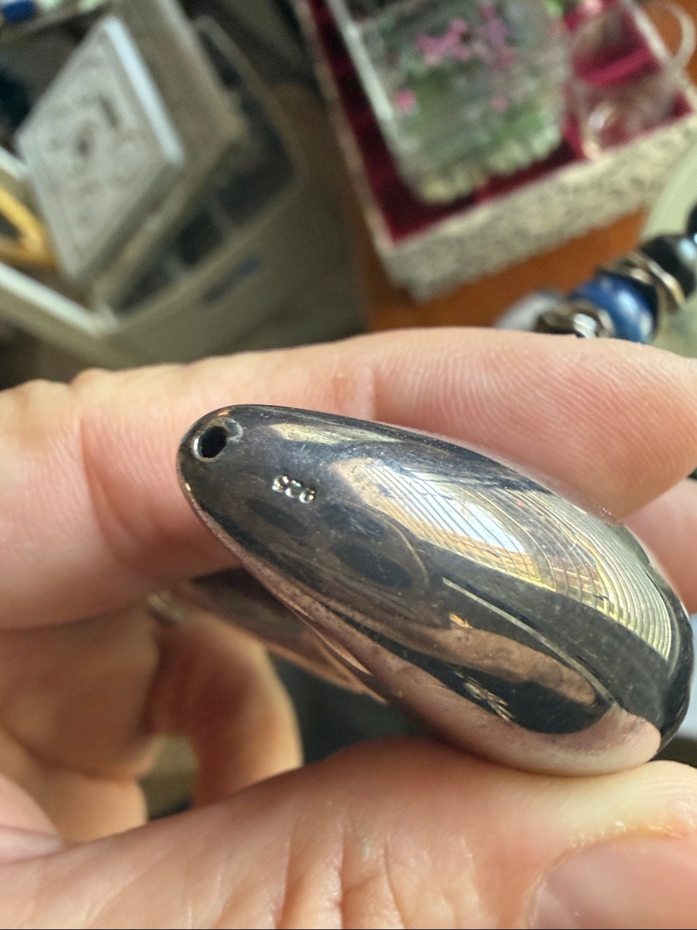 Stunning 925 Sterling Silver Moon pendant on Long Handmade Gemstone Necklace - Picture 10 of 10